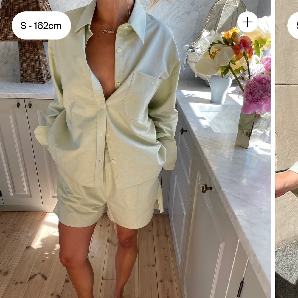 djerf avenue breezy shirt green